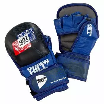 Перчатки MMA , одобренные Союзом ММА России, черно-синие