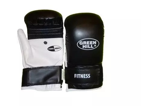 Перчатки снарядные fitness, Черный/белый Green Hill