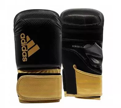 Перчатки снарядные Hybrid 75 Open Thumb черно-золотые Adidas
