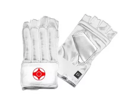 Перчатки снарядные (Шингарты) Bag Gloves Cut Finger Kyokushinkai белые