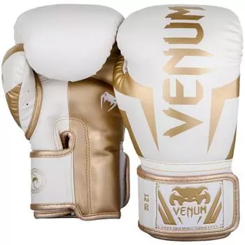Перчатки Venum Elite White/Gold, 12 oz Venum