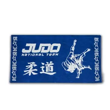 Полотенце дзюдо J1 JUDO national team синее Крепыш Я