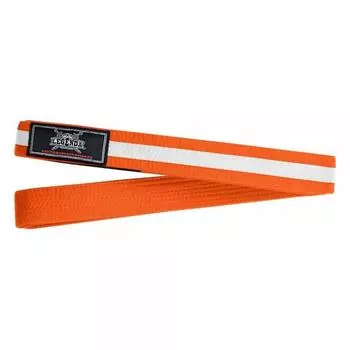 Пояс детский для кимоно BJJ Orange/White