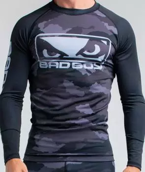 Рашгард Fighter черный/серый камуфляж