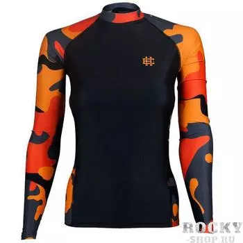Рашгард с длинным рукавом женский workout (оранжевый) Extreme Hobby