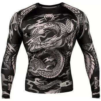 Рашгард Venum Dragons Flight Black/Sand L/S Venum