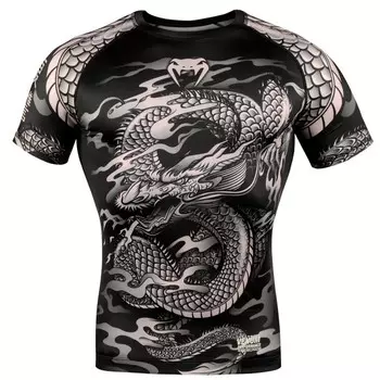 Рашгард Venum Dragons Flight Black/Sand S/S Venum