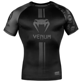 Рашгард Venum Logos Black/Grey S/S Venum