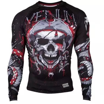 Мужской рашгард Pirate 3.0 Black/Red L/S