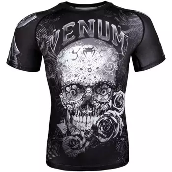 Рашгард Venum Santa Muerte 3.0 Black/White S/S Venum