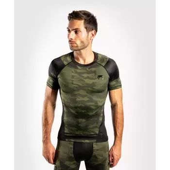 Рашгард Venum Trooper S/S Forest Camo/Black Venum