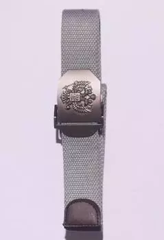 Ремень герб РФ светло-серый