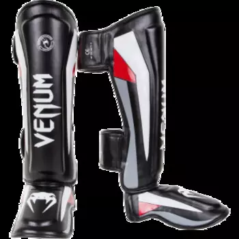 Щитки Venum "Elite" Standup Shinguards - Black/Red/Grey Venum