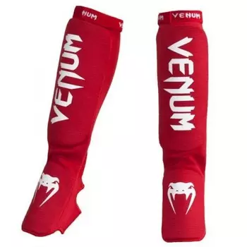 Щитки Venum "Kontact" Shinguards and Instep Red Venum