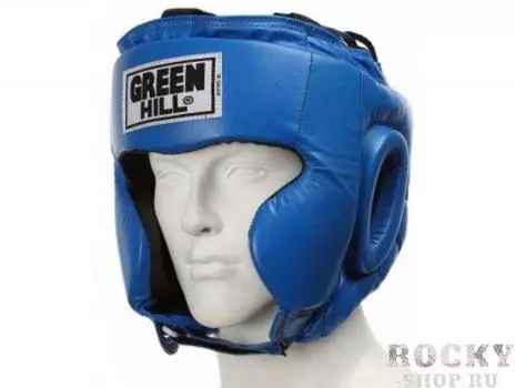 Шлем боксерский club без подбородка, Синий Green Hill