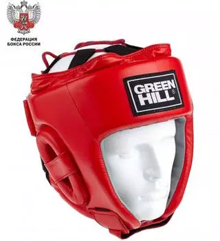 Шлем боксерский triumph с лого фед. бокса рф, Красный