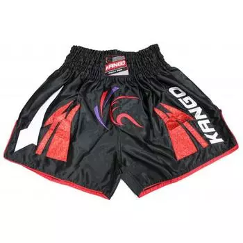 Шорты боксерские Kango KBS-077 Black/Red KANGO