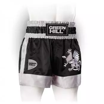Шорты для тайского бокса/кикбоксинга eagle, Черные Green Hill
