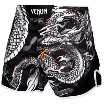 Шорты ММА Venum Dragons Flight Black/White Venum