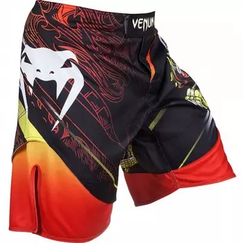 Шорты ММА Venum Lyoto Machida "Tatsu King" Fightshorts - Black/Orange Venum