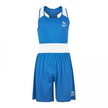 Соревновательная, детская боксерская форма, синяя IBA