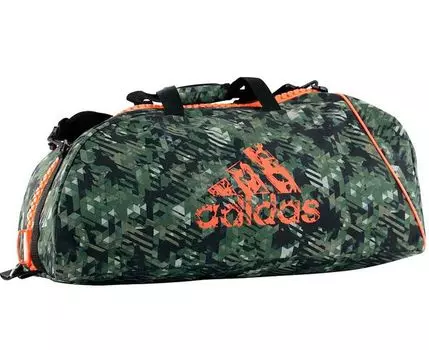 Сумка спортивная Combat Camo Bag L камуфляжно-оранжевая Adidas