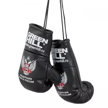 Сувенирные боксерские перчатки Федерация Бокса России черные Green Hill