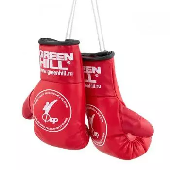 Сувенирные перчатки Федерация Кикбоксинга РФ Greenhill, красные, 13*6 см