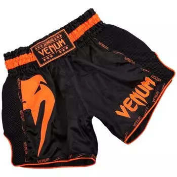 Тайские шорты Venum Giant Black/Neo Orange Venum