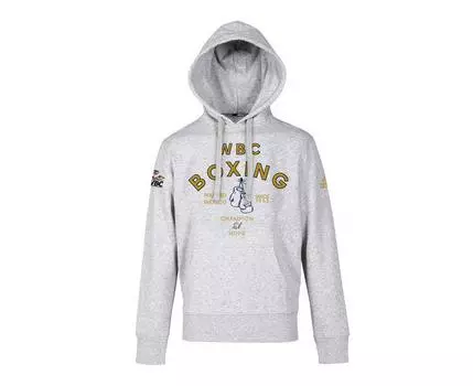 Толстовка с капюшоном (Худи) детская Hoody WBC Boxing Gloves Kids серая Adidas