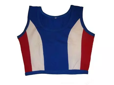 Топ женский для кикбоксинга c логотипом фкр, Синий