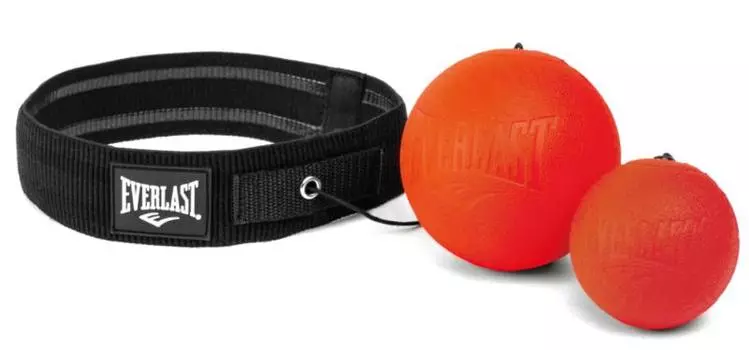 Тренажер Everlast Powerlock Reflex Ball, Черно-красный Everlast