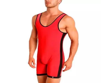 Трико борцовское двухстороннее Wrestling Reversible Singlet сине-красное