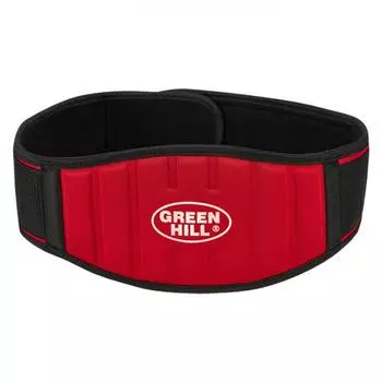 WLB-6732В Пояс тяжелоатлетический красный Green Hill