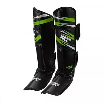 Защита голень-стопа TEK-7 черно-зеленая