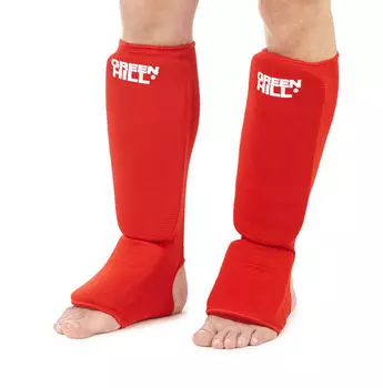 Защита голени и стопы для боевого самбо , одобрена fias, Красная