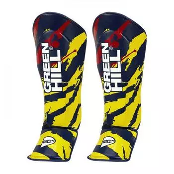 Защита голени Jumbo сине-желтая