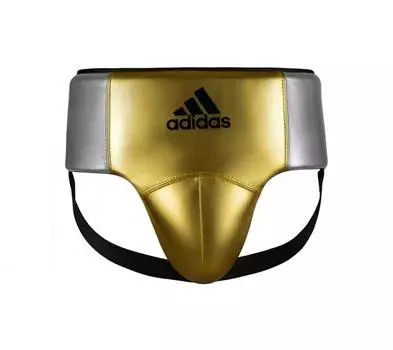 Защита паха мужская AdiStar Pro Мetallic Groin Guard золото-серебристо-черная Adidas