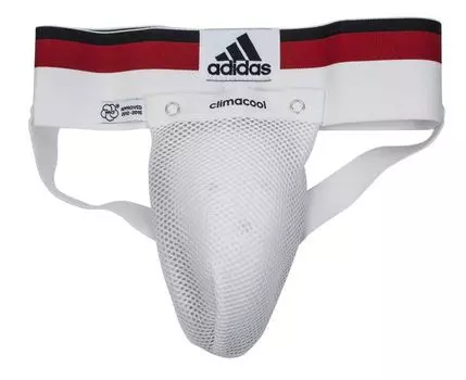Защита паха мужская Official WKF Mens Groin Guard, белая Adidas