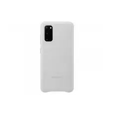 Чехол Samsung Leather Cover S20, серебристый