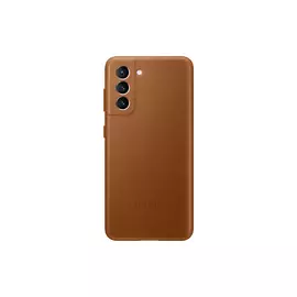 Чехол Samsung Leather Cover S21, коричневый