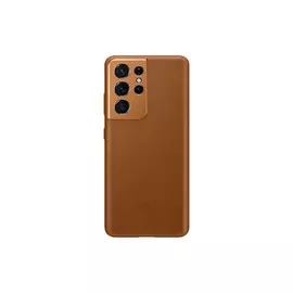Чехол Samsung Leather Cover S21 Ultra, коричневый