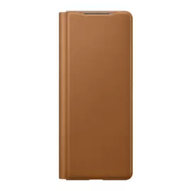 Чехол Samsung Leather Flip Cover Z Fold2, коричневый