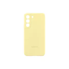 Чехол Samsung Silicone Cover S22 - Сливочный жёлтый, Жёлтый