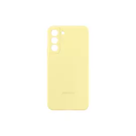Чехол Samsung Silicone Cover S22+ - Сливочный жёлтый, Жёлтый