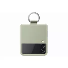 Чехол Samsung Silicone Cover с кольцом Z Flip3, оливковый