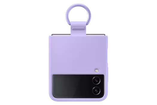 Чехол Samsung Silicone Cover с кольцом Z Flip4 - Лавандовый, Фиолетовый