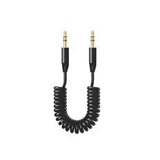 Кабель Deppa аудио AUX 3.5 мм, витой, 2м, черный