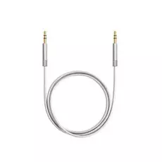Кабель Deppa аудио AUX Pro 3.5 мм, 1.2 м, серебристый