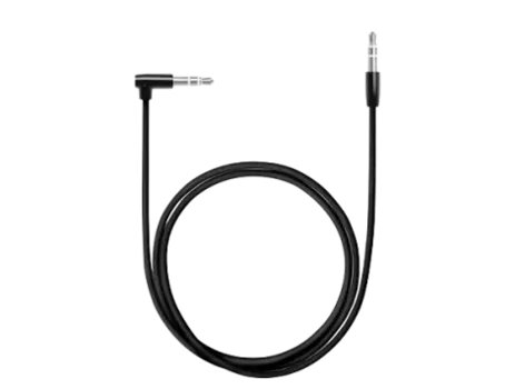 Кабель Deppa аудио AUX Slim 3.5 мм, L коннектор, 1.2 м - Чёрный, Чёрный